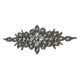Iron-On Floral Design Diamante Motif - 245mm x 85mm
